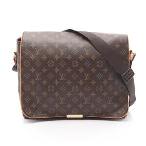 LOUIS VUITTON Authentic Brown Monogram Leather Shoulder Bag